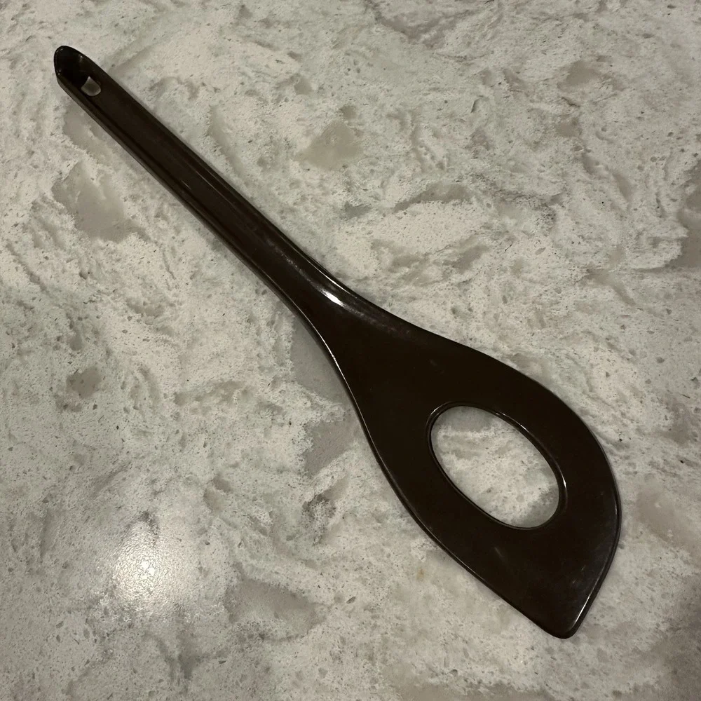Vintage Brown Pointed Corner‎ Blending Spoon Spatula by Micro